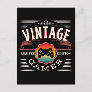 CARTÃO POSTAL VINTAGE GAMER LIMITED EDITION