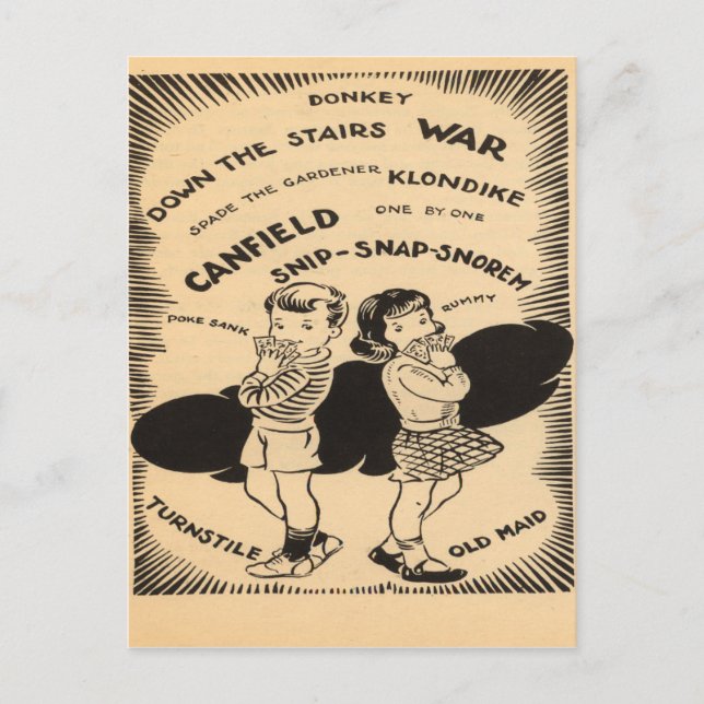 Cartão Postal Vintage Games (Frente)