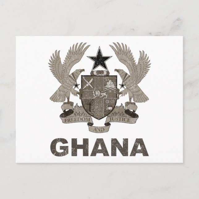 Cartão Postal Vintage Gana Casaco de Braços (Frente)