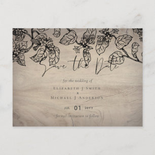 Cartão Postal Vintage Garden Deixa O Casamento Clássico De Orçam