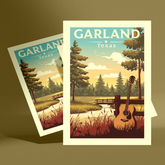 Cartão Postal Vintage Garland Texas (Criador carregado)
