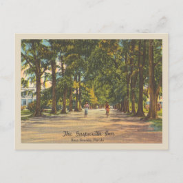Cartão Postal Vintage Gasparilla Boca Grande Inn e Bicicletas