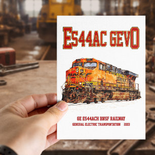 Cartão Postal Vintage GE ES44AC GEVO Locomotive Diesel