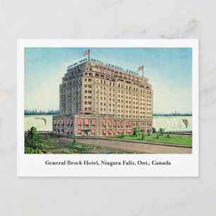 Cartão Postal Vintage General Brock Hotel Niagara Canadá