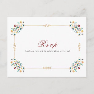 Cartão Postal Vintage Geometry Intrata Casamento Clássico de Mot