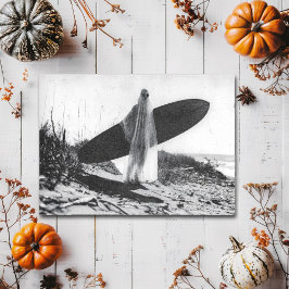 Cartão Postal Vintage Ghost Surfer Praia Assustadora Halloween