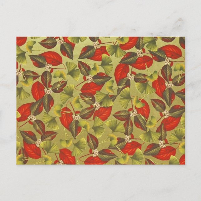 Cartão Postal Vintage Ginkgo (Frente)
