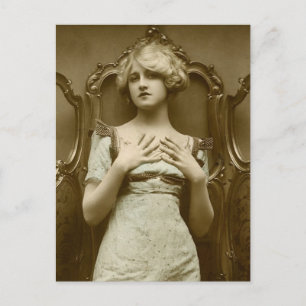 Cartão Postal Vintage Glamor Girl