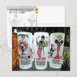 Cartão Postal Vintage Glassware, Nova Orleans, LA -