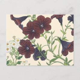 Cartão Postal Vintage - Glória Floral Morning do Woodblock Japon