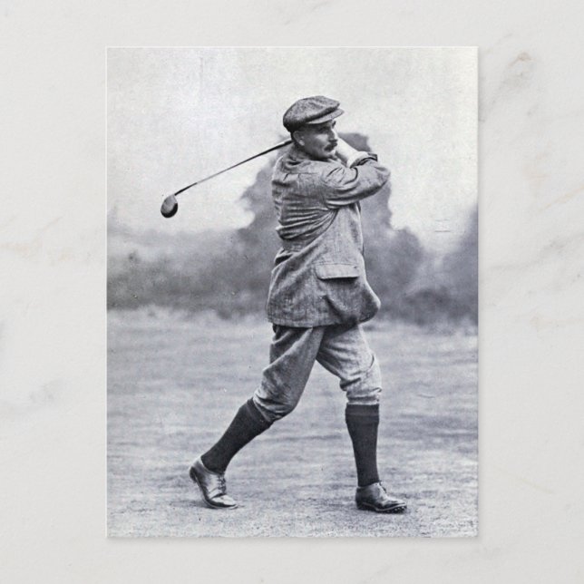 Cartão Postal Vintage Golfer: Harry Vardon (Frente)