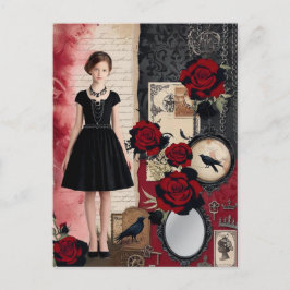 Cartão Postal Vintage Gothic Elegant Whimsical
