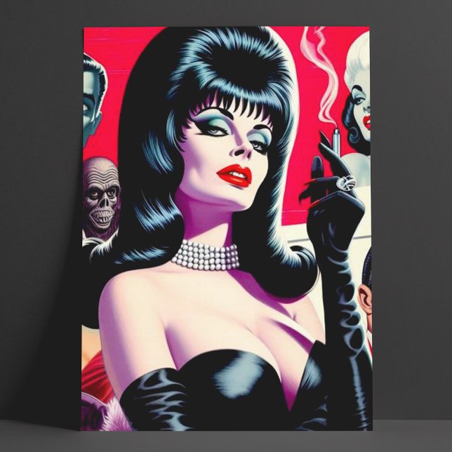 Cartão Postal Vintage Gothic Mulher (Criador carregado)