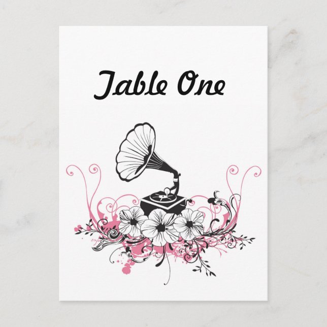 Cartão postal Vintage gramophone (Frente)