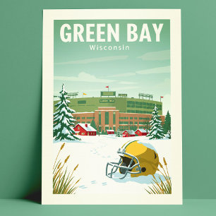 Cartão Postal Vintage Green Bay Wisconsin