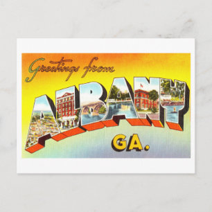 Cartão Postal Vintage Greetings from Albany, Georgia