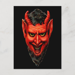 Cartão Postal Vintage Grinning Krampus