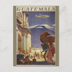 Cartão Postal Vintage Guatemala Retro Viagem