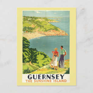 Cartão Postal Vintage Guernsey O Cartão-Postal Da Ilha Sunshine