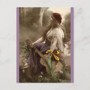Cartão Postal Vintage Gypsy Lady Postcard