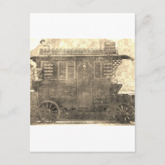 Cartão Postal Vintage Gypsy Wagon