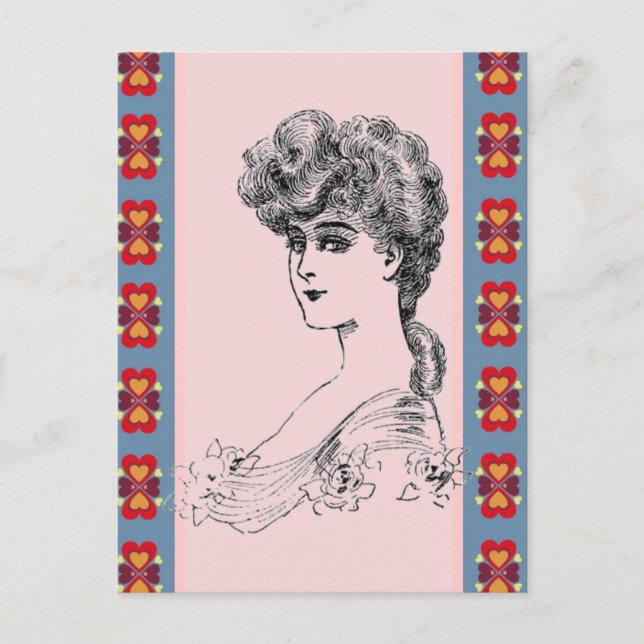 Cartão Postal Vintage Hairstyle (Frente)