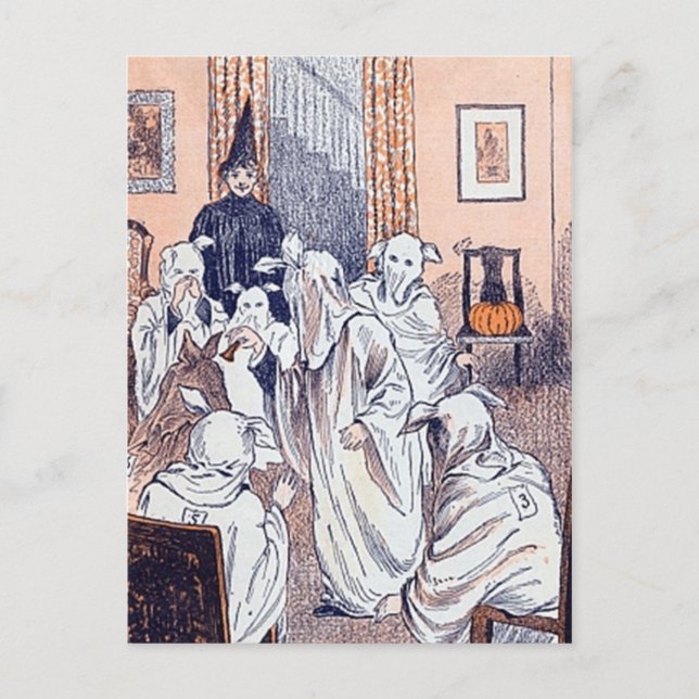 Cartão Postal Vintage Halloween - (Frente)