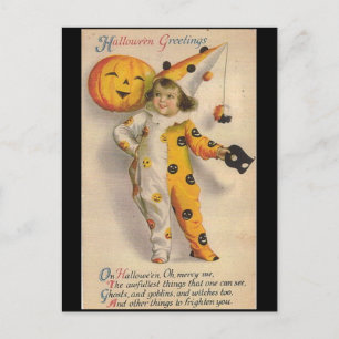 cartão postal Vintage Halloween