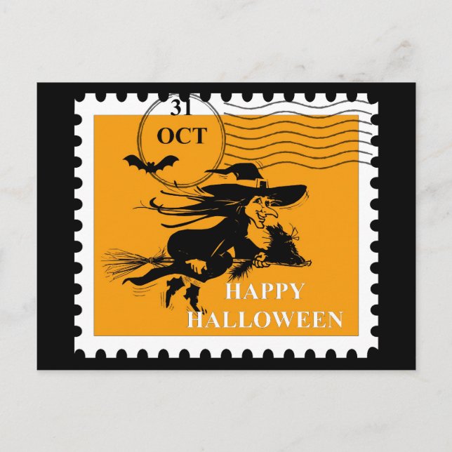 Cartão postal Vintage Halloween (Frente)