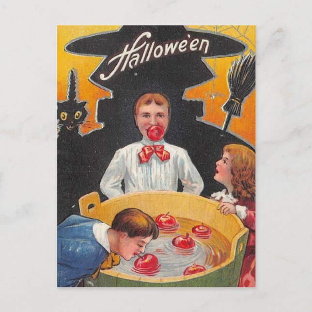 Cartão postal Vintage Halloween (Frente)