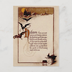 Cartão postal Vintage Halloween