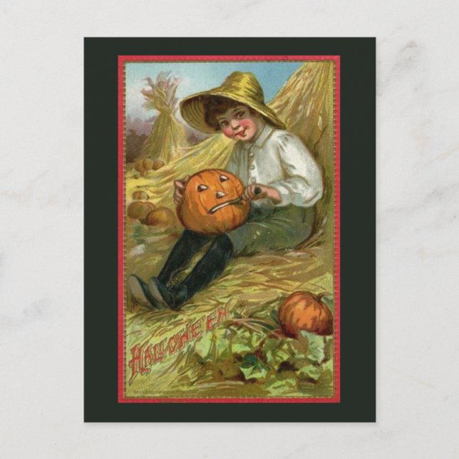 Cartão postal Vintage Halloween (Frente)