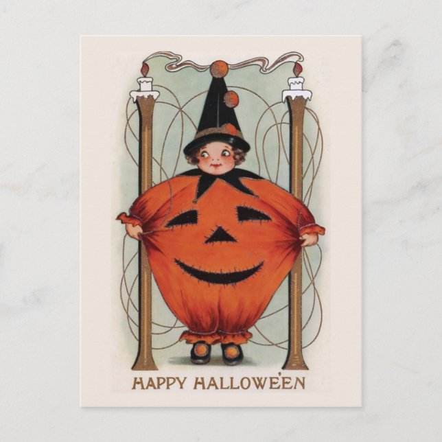 Cartão postal Vintage Halloween (Frente)