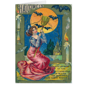 Cartão postal Vintage Halloween