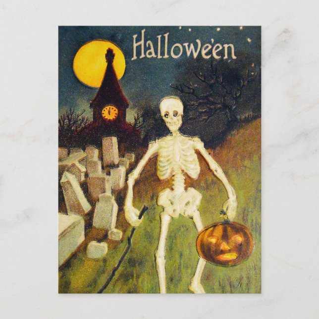 Cartão postal Vintage Halloween (Frente)