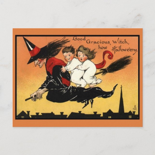 Cartão postal Vintage Halloween (Frente)