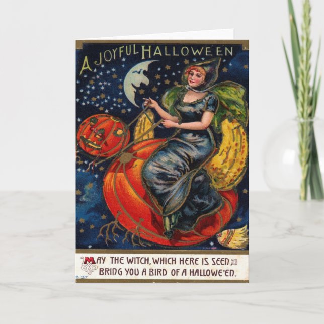 Cartão postal Vintage Halloween (Frente)