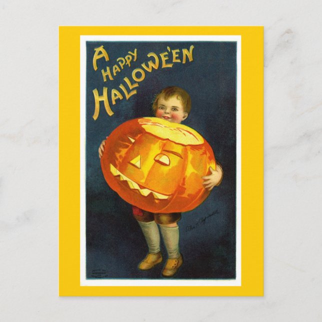 Cartão postal Vintage Halloween (Frente)