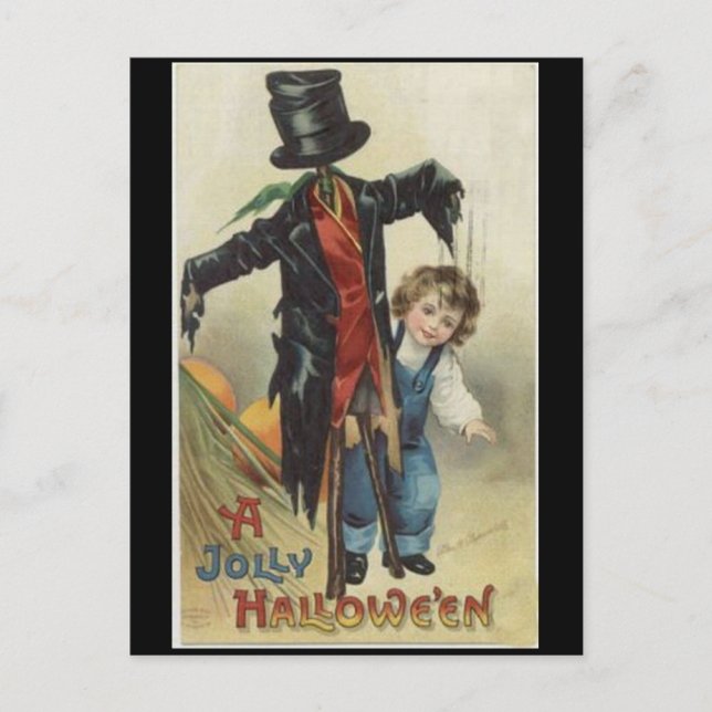 cartão postal Vintage Halloween (Frente)