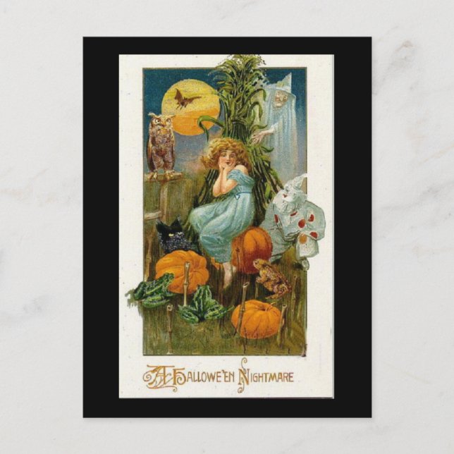 Cartão postal Vintage Halloween (Frente)