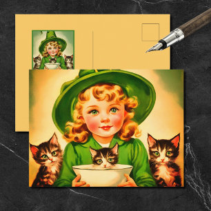 Cartão Postal vintage Halloween cutie no9