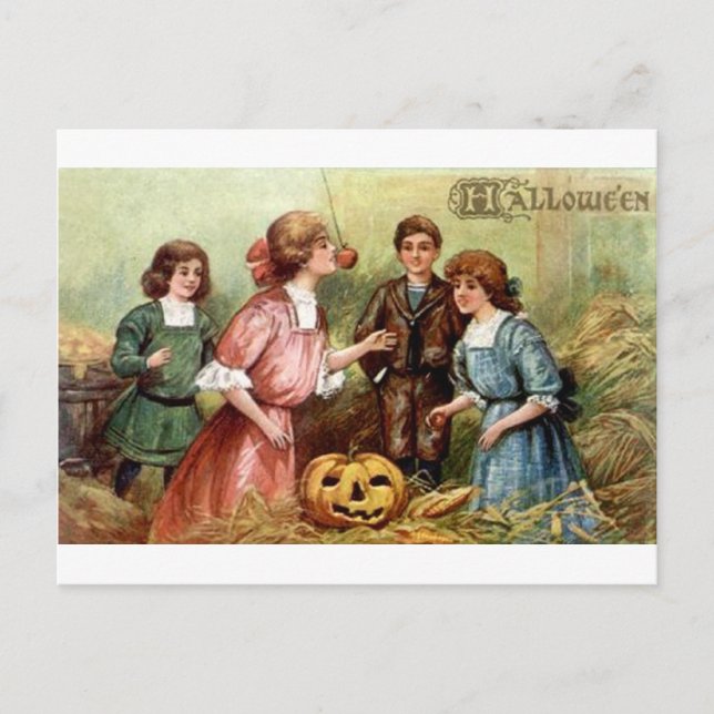 Cartão Postal Vintage Halloween Games (Frente)