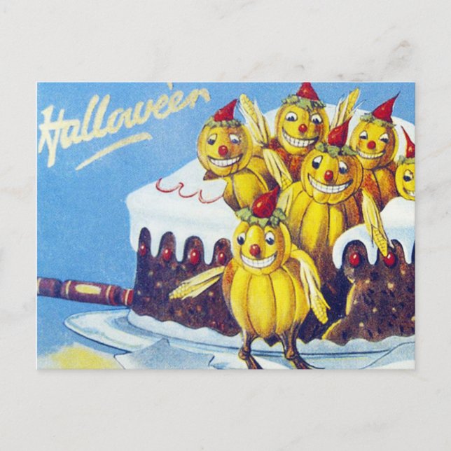 Cartão postal Vintage Halloween Holideen (Frente)