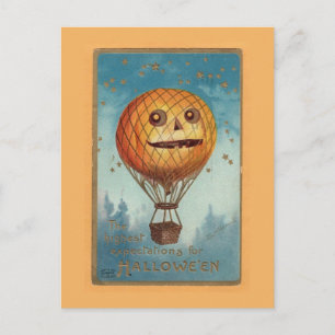 Cartão Postal Vintage Halloween ilustração engraçada