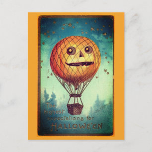 Cartão Postal Vintage Halloween ilustração engraçada