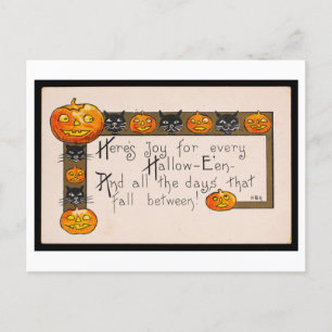 Cartão postal Vintage Halloween Joy