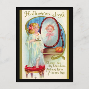 Cartão Postal Vintage Halloween Joys
