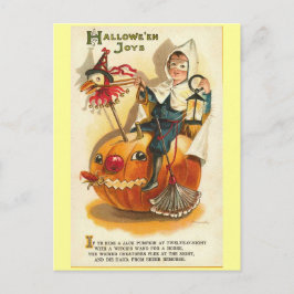 Cartão Postal Vintage Halloween Joys