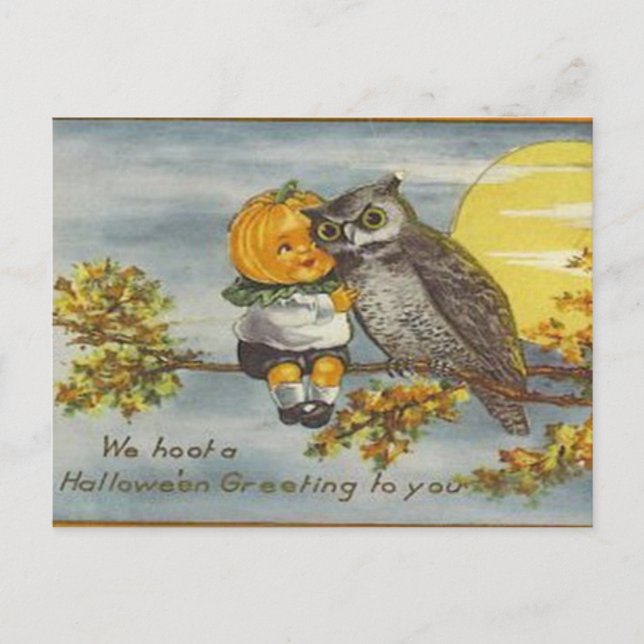 Cartão postal Vintage Halloween KRW (Frente)