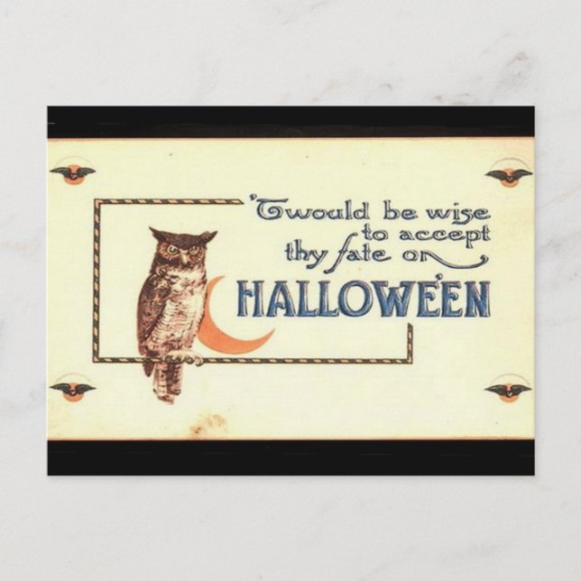 Cartão postal Vintage Halloween Owen KRW (Frente)